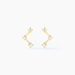 Boucles D'oreilles Puces Sterre Or Jaune Oxyde De Zirconium - Clous d'oreilles Femme | Histoire d&rsquo;Or