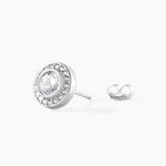 Boucles D'oreilles Puces Marquise Argent Blanc Oxyde De Zirconium - Boucles d'oreilles fantaisie Femme | Histoire d&rsquo;Or