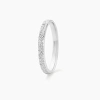 Alliance Fantaisie Diamantee Ruban Plat Or Blanc