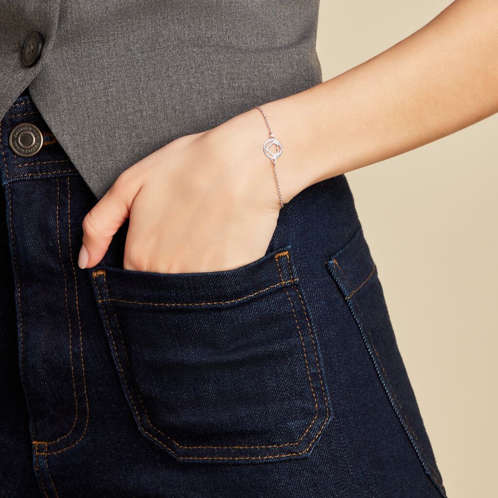 Bracelet Cuore Argent Blanc - Bracelets Femme | Histoire d’Or