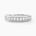 Demi Alliance Heket Argent Blanc Oxyde De Zirconium - Bagues avec pierre Femme | Histoire d&rsquo;Or