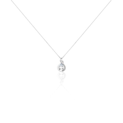 Collier Dai Or Blanc Topaze Oxyde - Colliers Femme | Histoire d’Or