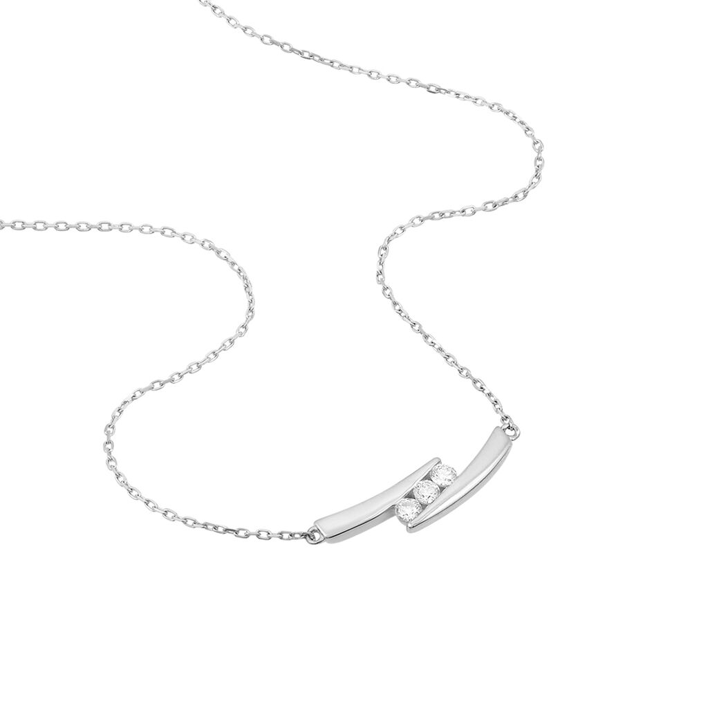 Collier Galya Or Blanc Diamant - Colliers Femme | Histoire d’Or