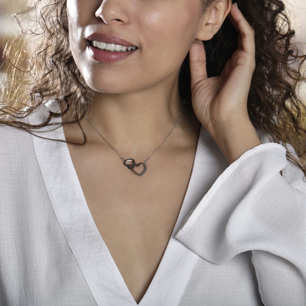 Collier Aalia Argent Blanc - Colliers fantaisie Femme | Histoire d’Or