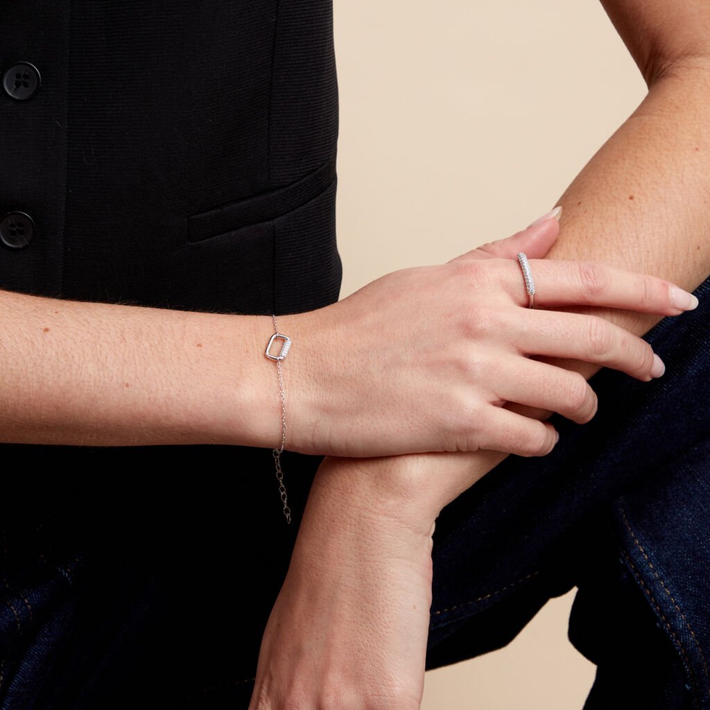 Bracelet Urban Call Argent Blanc Oxyde De Zirconium - Bracelets Femme | Histoire d’Or