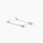 Boucles D'oreilles Pendantes Searlas Or Blanc Oxyde De Zirconium - Boucles d'oreilles pendantes Femme | Histoire d&rsquo;Or