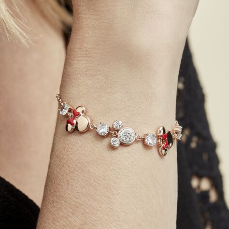 Bracelet Disney Acier Doré Rose Oxyde - Bracelets fantaisie Femme | Histoire d’Or