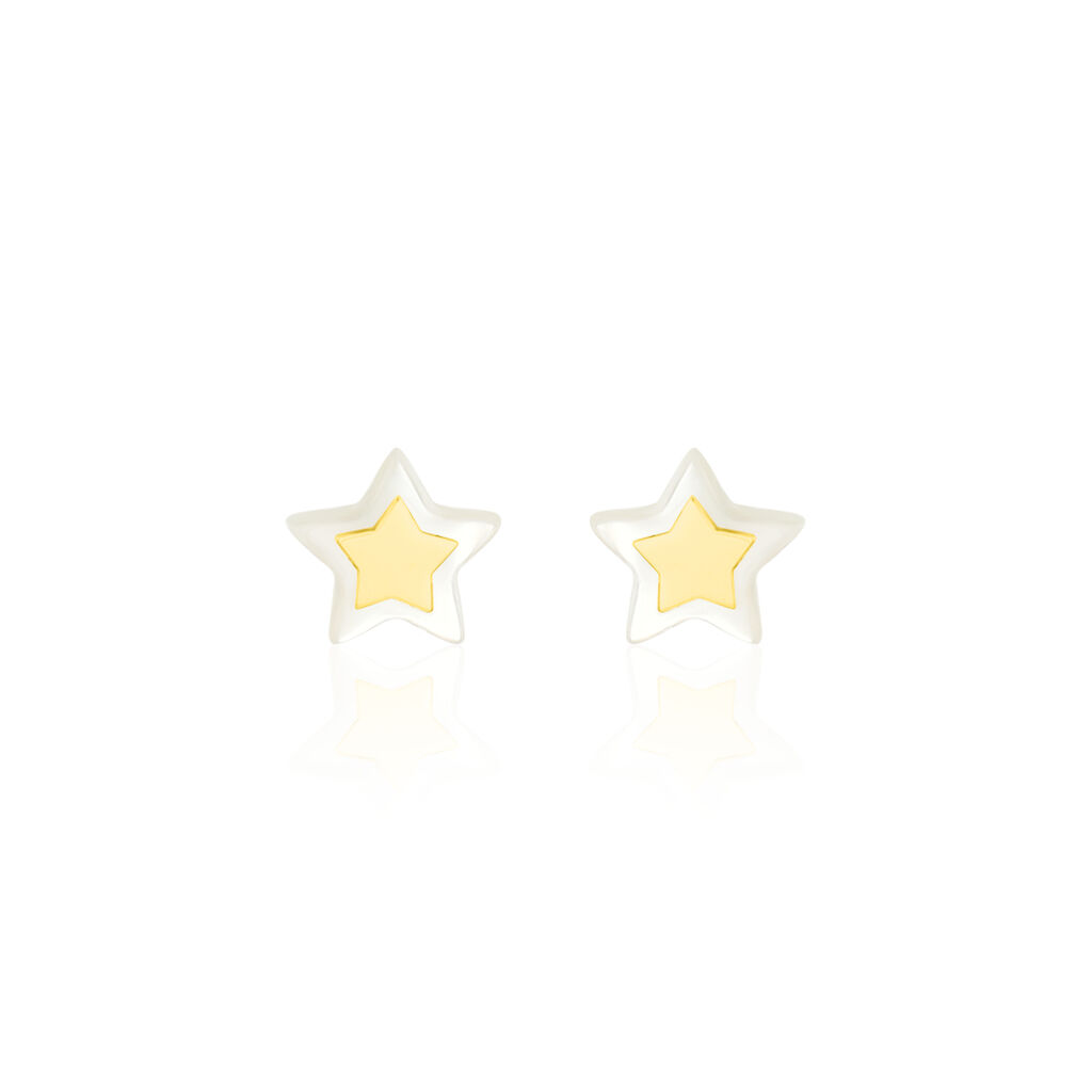 Boucles D'oreilles Puces Cleomelia Etoile Or Jaune - Clous d'oreilles Enfant | Histoire d’Or