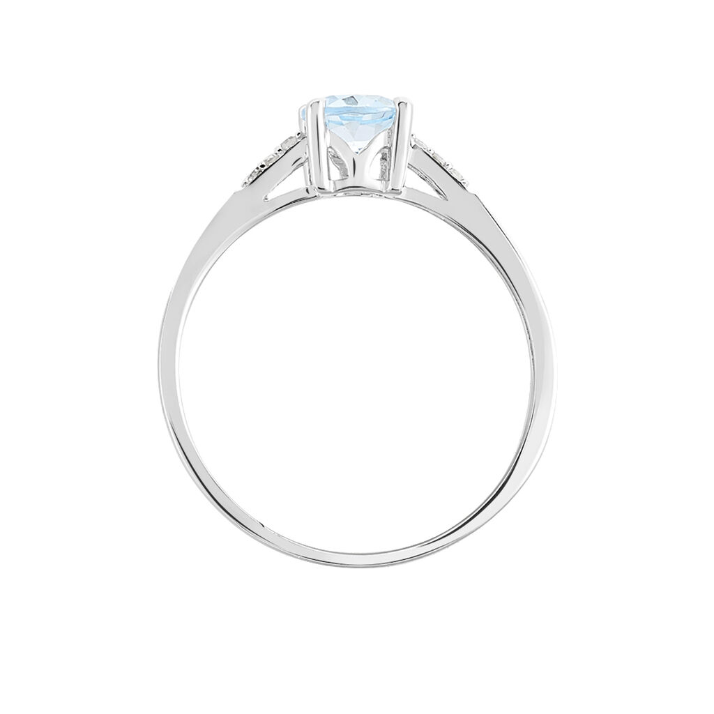 Bague Tarente Or Blanc Topaze Et Oxyde De Zirconium - Bagues solitaires Femme | Histoire d&rsquo;Or