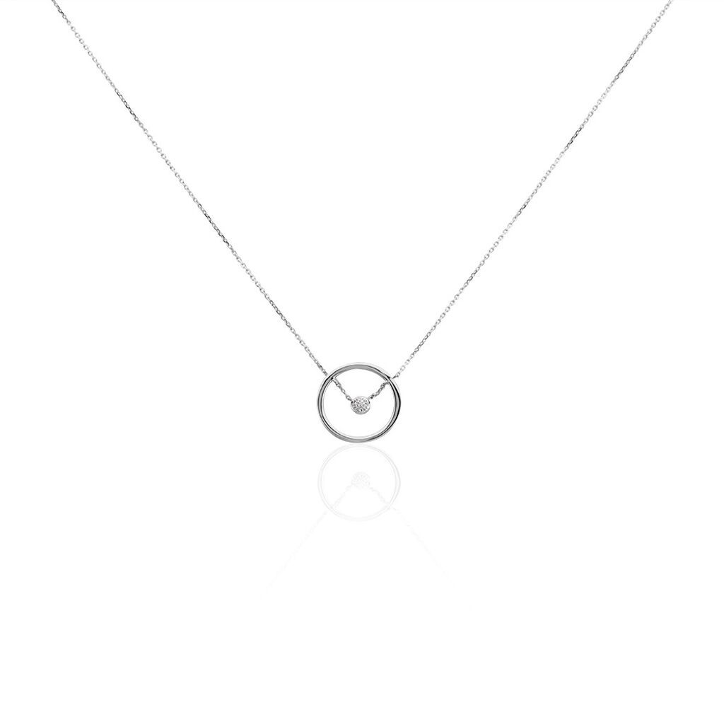 Collier Natalane Or Blanc Diamant