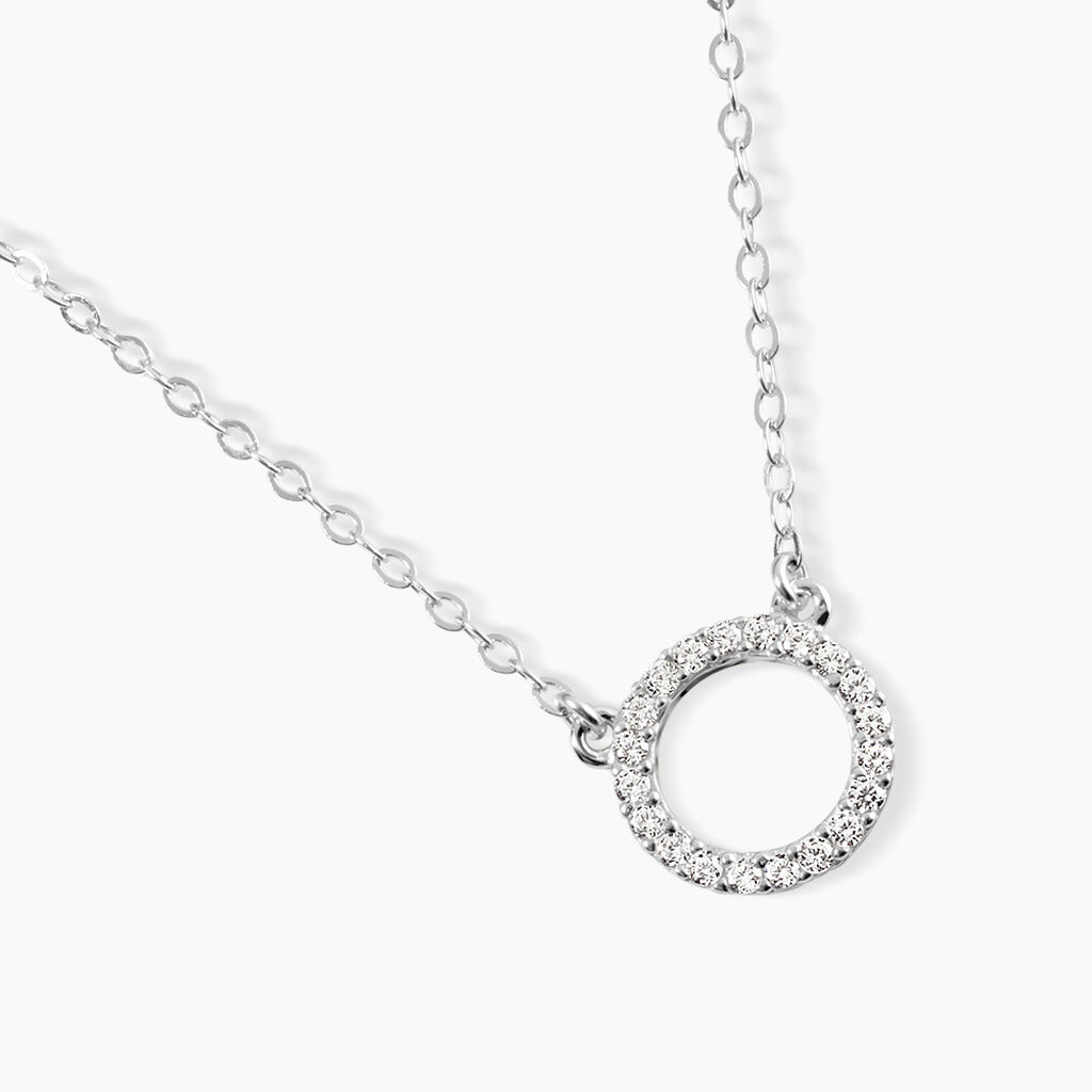 Collier Jaya Argent Blanc Oxyde De Zirconium - Colliers fantaisie Femme | Histoire d&rsquo;Or
