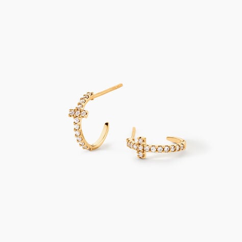 Cr&eacute;oles Like A Virgin Or Jaune Oxyde De Zirconium - Boucles d'oreilles cr&eacute;oles Femme | Histoire d&rsquo;Or