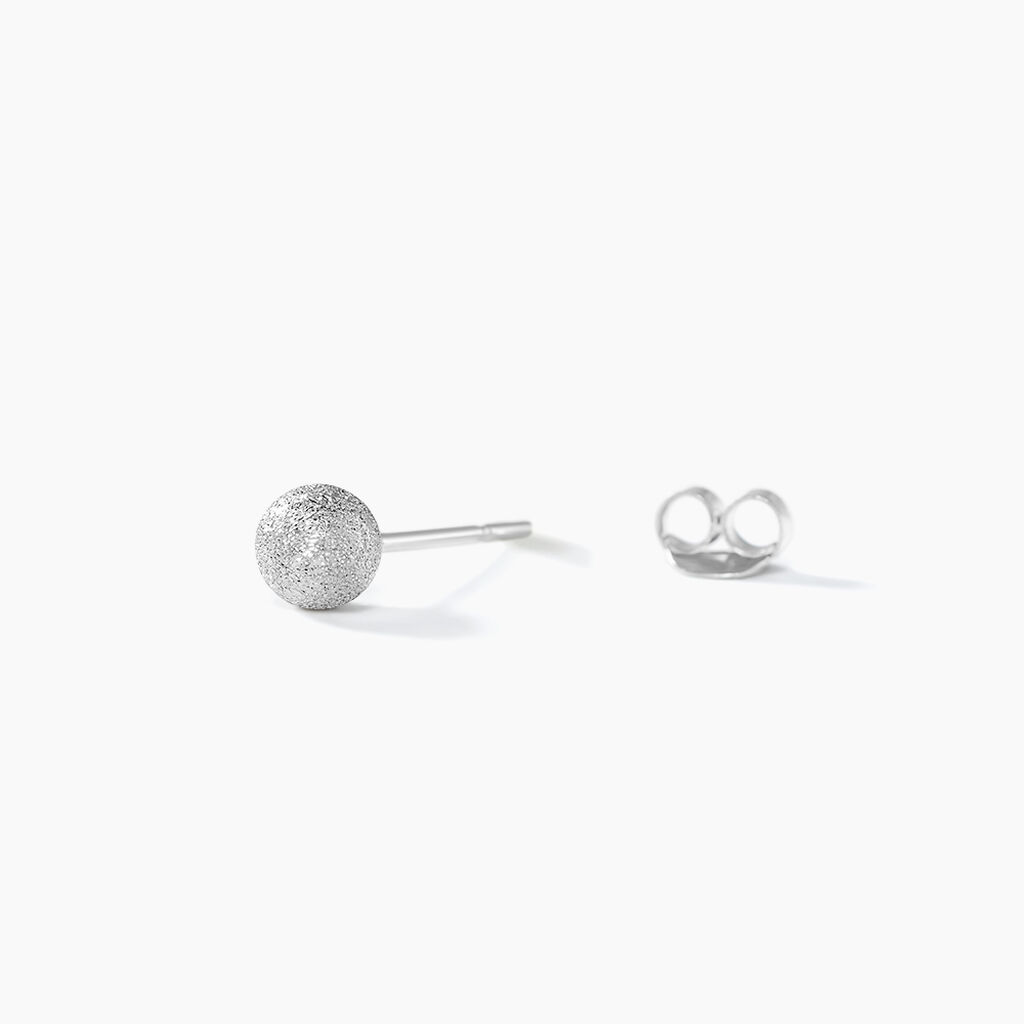 Boucles D'oreilles Puces Ayana Argent Blanc - Boucles d'oreilles fantaisie Femme | Histoire d’Or