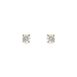 Boucles D'oreilles Puces Collection Victoria Or Jaune Diamant - Clous d'oreilles Femme | Histoire d’Or