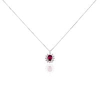 Collier Perez Argent Blanc Oxyde De Zirconium