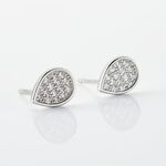 Boucles D'oreilles Puces Argent Blanc Tricoria Oxydes De Zirconium - Boucles d'oreilles fantaisie Femme | Histoire d&rsquo;Or