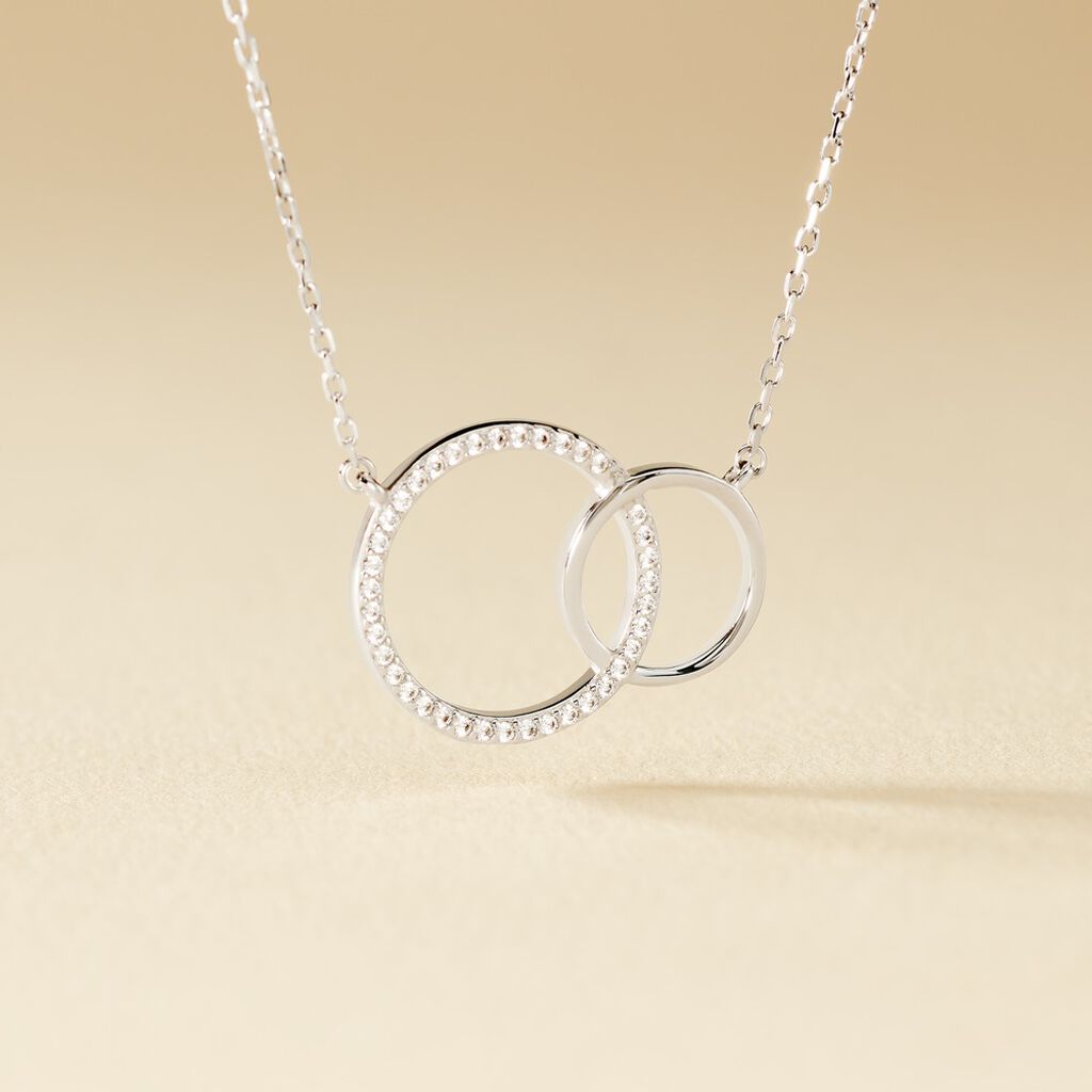 Collier Yalaz Argent Blanc Oxyde De Zirconium - F&ecirc;te des m&egrave;res Femme | Histoire d&rsquo;Or