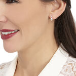 Boucles D'oreilles Pendantes Jordaine Or Blanc Oxydes - Boucles d'oreilles pendantes Femme | Histoire d&rsquo;Or