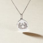 Pendentif Zodiaque Rond Argent Blanc - Pendentifs Zodiaque Famille | Histoire d&rsquo;Or