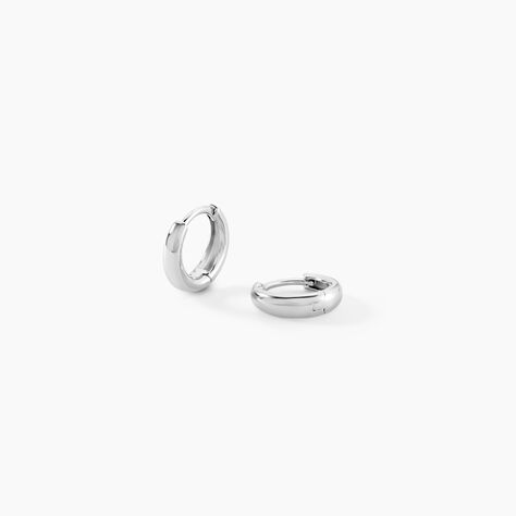 Cr&eacute;oles Magma Argent Blanc - Boucles d'oreilles cr&eacute;oles Femme | Histoire d&rsquo;Or