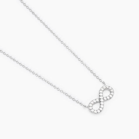 Collier Lou Argent Blanc Oxyde De Zirconium - Colliers fantaisie Femme | Histoire d&rsquo;Or