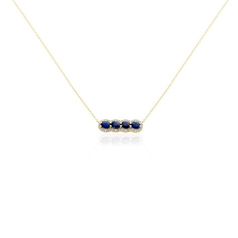 Collier Margaux Or Jaune Saphir Diamant - Colliers Femme | Histoire d’Or