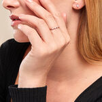 Bague Navette Argent Rose Oxyde De Zirconium - Bagues avec pierre Femme | Histoire d&rsquo;Or