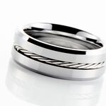 Bague Jourdan Iron Tungstene Blanc - Bagues Homme | Histoire d&rsquo;Or