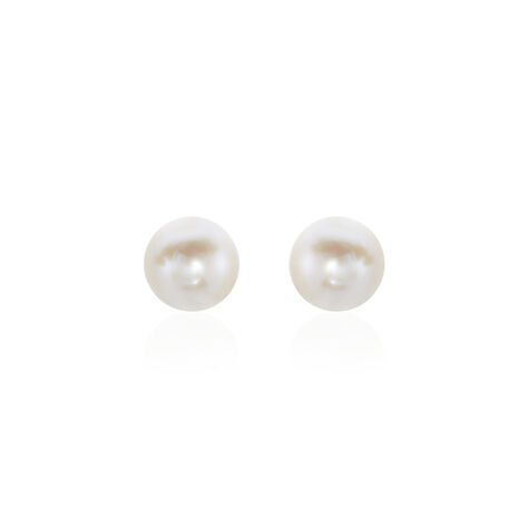 Boucles D'oreilles Puces Suki Or Jaune Perle De Culture - Clous d'oreilles Femme | Histoire d’Or