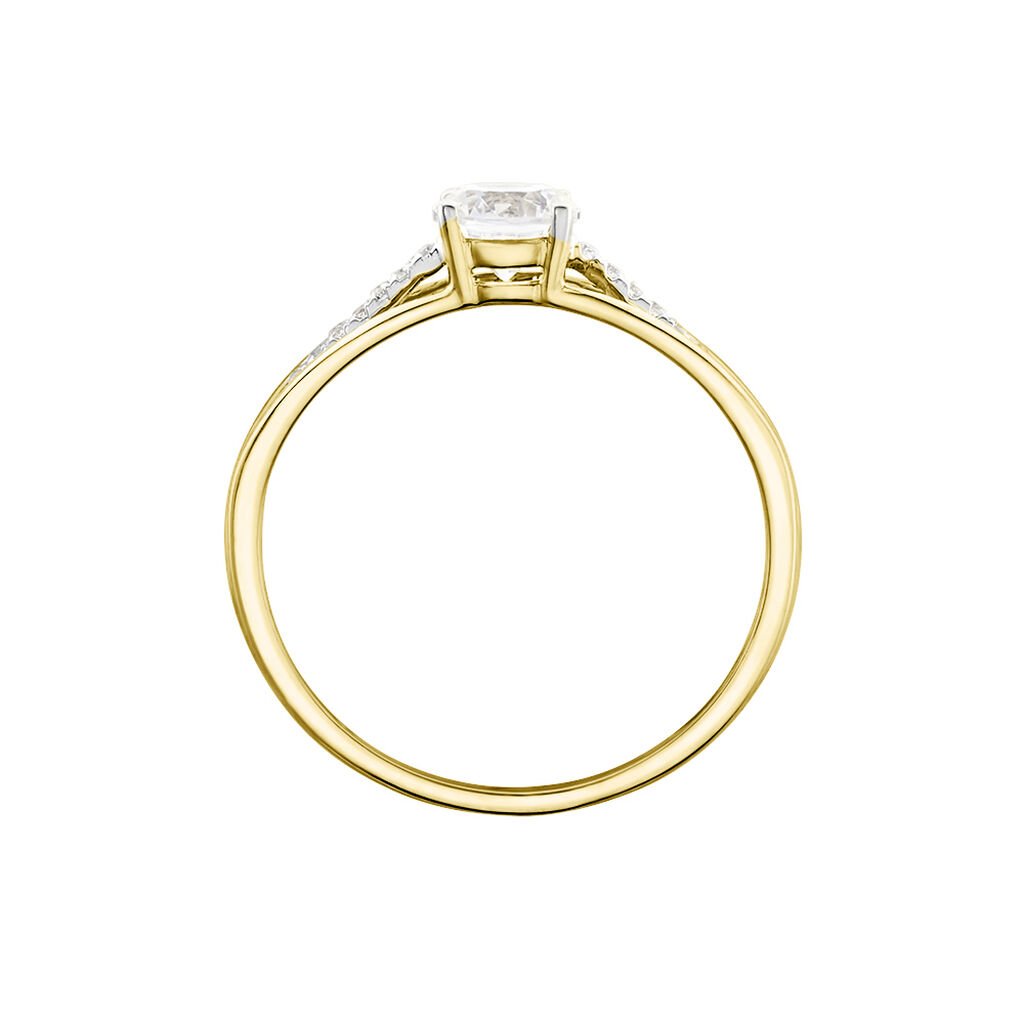 Bague Or Jaune Rodrigo Oxyde De Zirconium - Bagues solitaires Femme | Histoire d&rsquo;Or