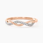 Bague Alizee Or Rose Diamant - Bagues avec pierre Femme | Histoire d&rsquo;Or