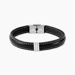 Bracelet Lex Acier Blanc - Bracelets Cuir Homme | Histoire d&rsquo;Or