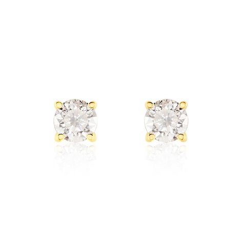 Boucles D'oreilles Puces Aphrodite Or Jaune Diamant - Clous d'oreilles Homme | Histoire d’Or