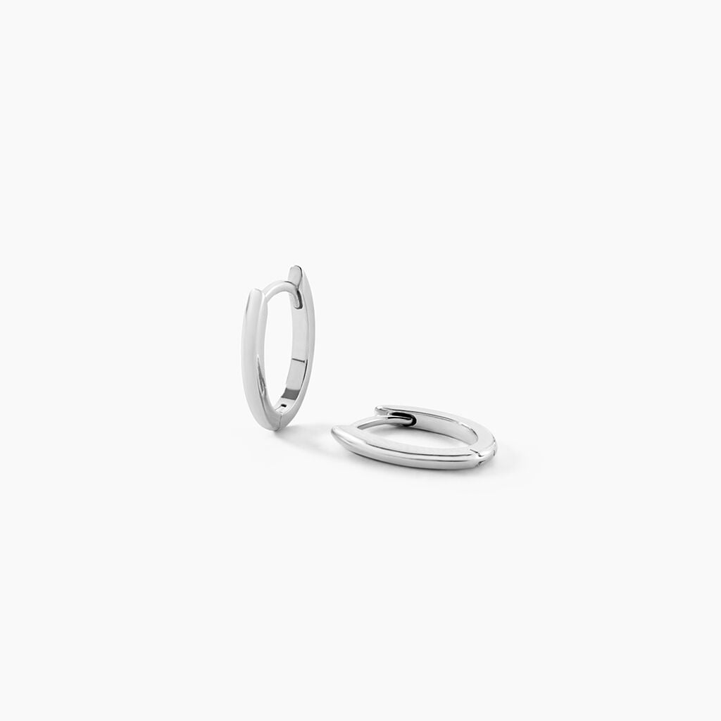 Cr&eacute;oles Mini Argent Blanc - Boucles d'oreilles cr&eacute;oles Femme | Histoire d&rsquo;Or