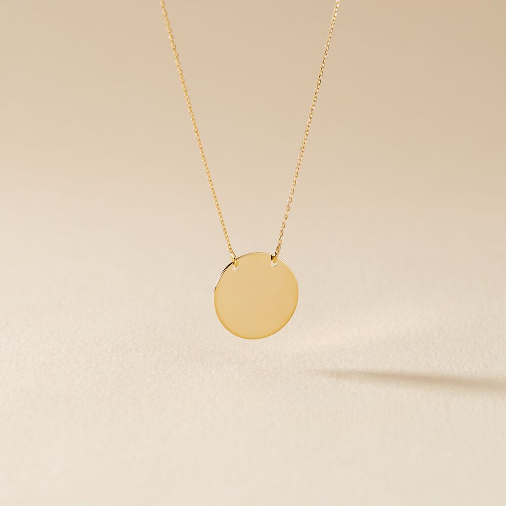 Collier Helenia Pastille Gravable Or Jaune - Cadeaux de naissance Enfant | Histoire d’Or
