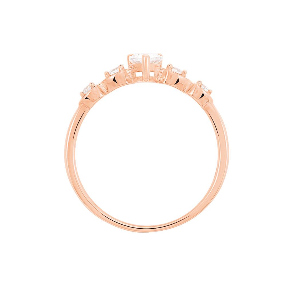 Bague Alisonne Or Rose Oxyde De Zirconium - Bagues solitaires Femme | Histoire d’Or