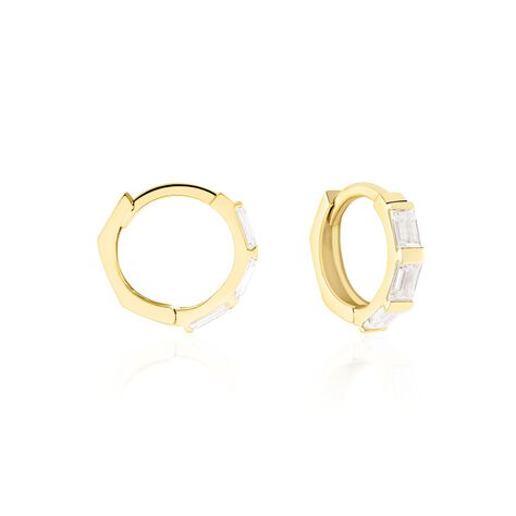 Cr&eacute;oles Gatsby Or Jaune Oxydes De Zirconium - Boucles d'oreilles cr&eacute;oles Femme | Histoire d&rsquo;Or