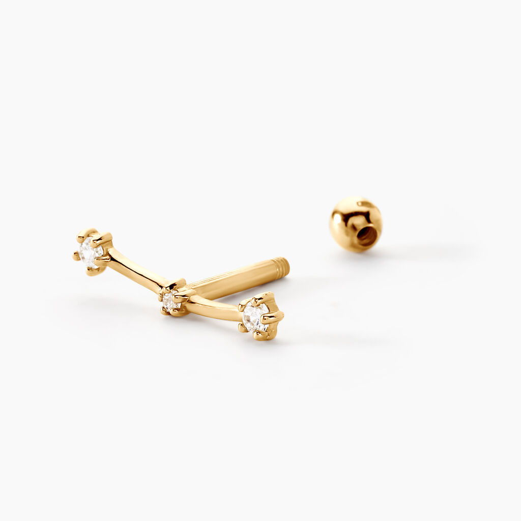 Piercing Tierra Or Jaune Oxyde De Zirconium - Bijoux Femme | Histoire d’Or