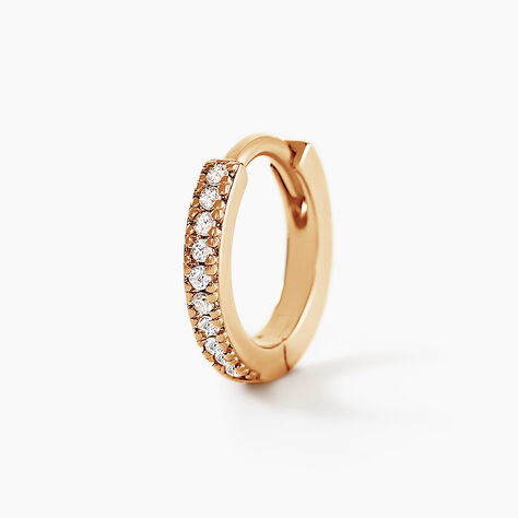 Créole Unitaire Kalinda Plaqué Or Jaune Oxyde De Zirconium - Boucles d'oreilles créoles Femme | Histoire d’Or