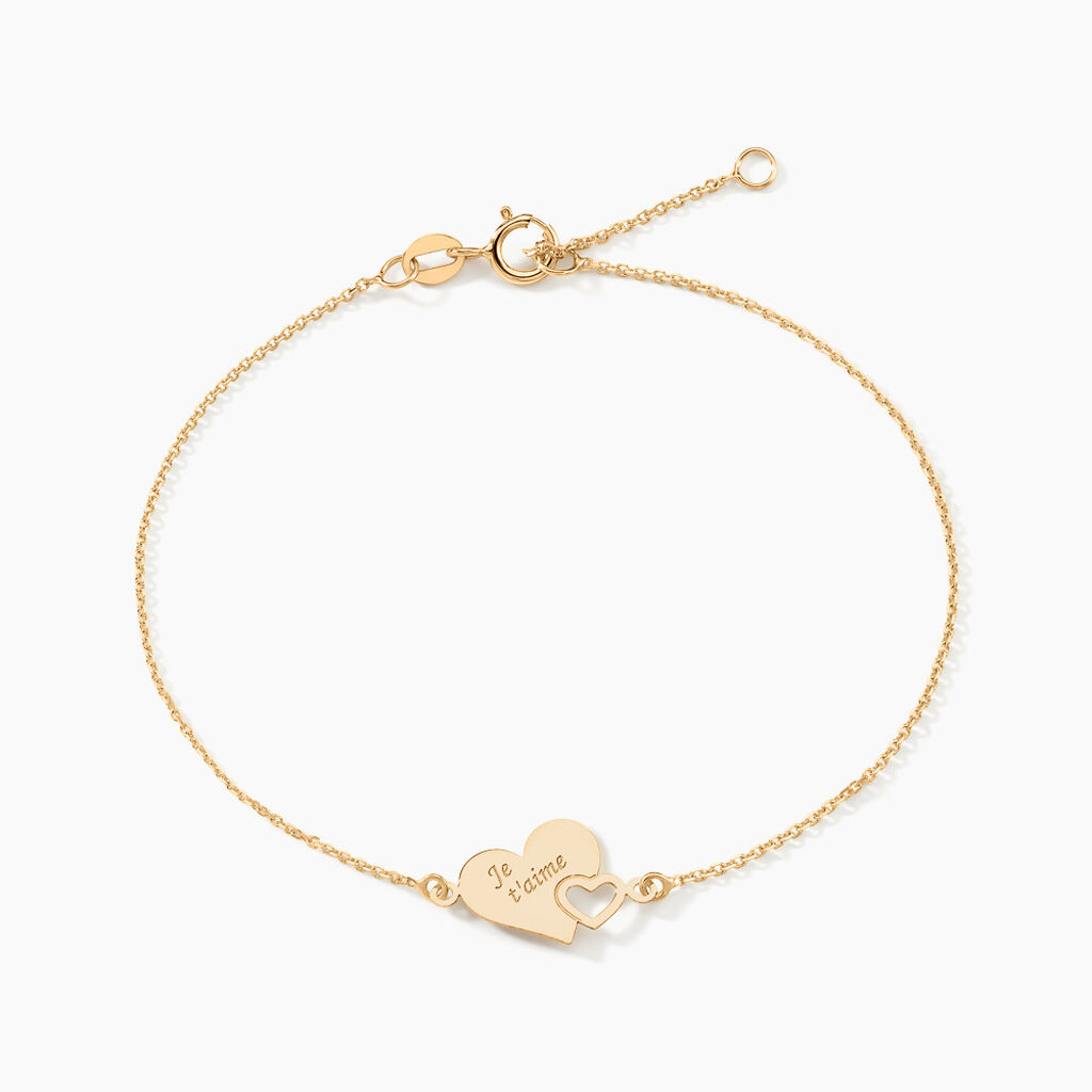 Bracelet Edosa Or Jaune - Bracelets Coeur Femme | Histoire d’Or