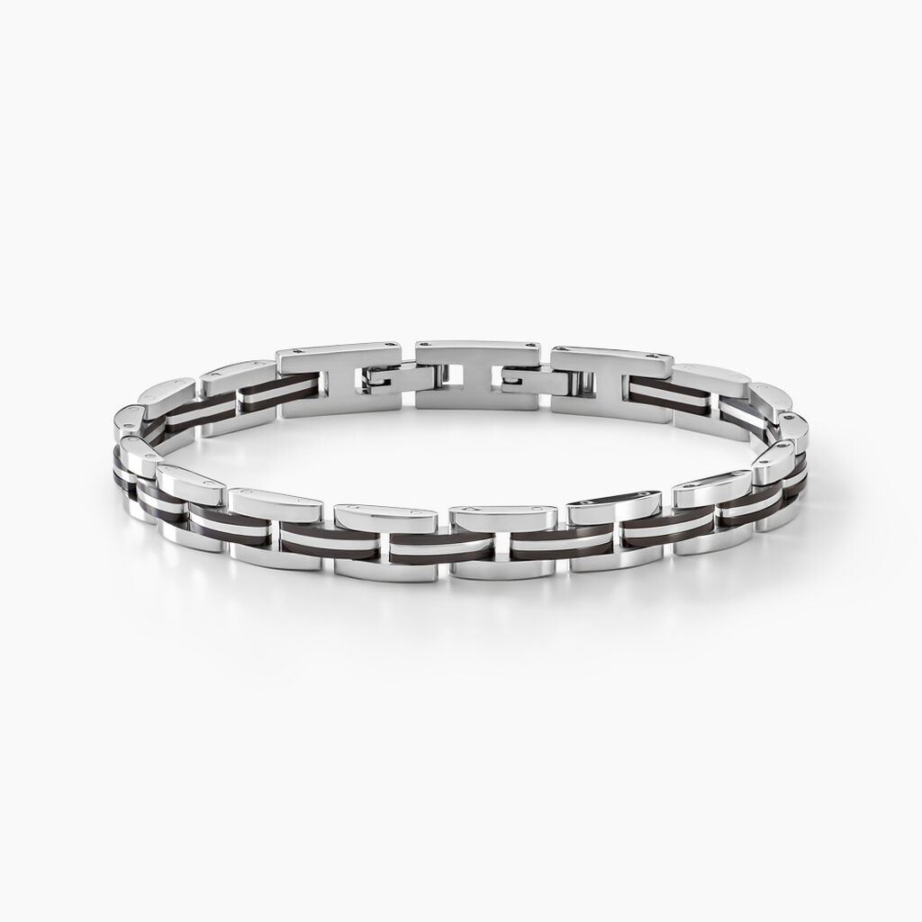 Bracelet Tom Acier Blanc - Bijoux sans pierre Homme | Histoire d&rsquo;Or