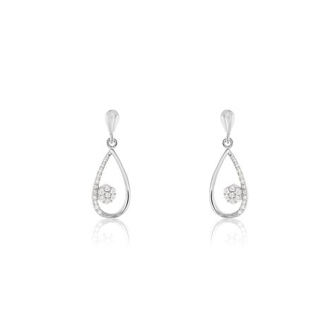 Boucles D'oreilles Pendantes Deusoniensis Argent Oxyde - Boucles d'oreilles fantaisie Femme | Histoire d’Or