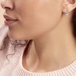 Boucles D'oreilles Pendantes Bo Coeur Pm Or Blanc Oxyde De Zirconium - Boucles d'oreilles pendantes Femme | Histoire d&rsquo;Or