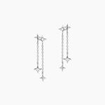 Boucles D'oreilles Pendantes Astre Precieux Argent Blanc Oxyde - Boucles d'oreilles fantaisie Femme | Histoire d&rsquo;Or