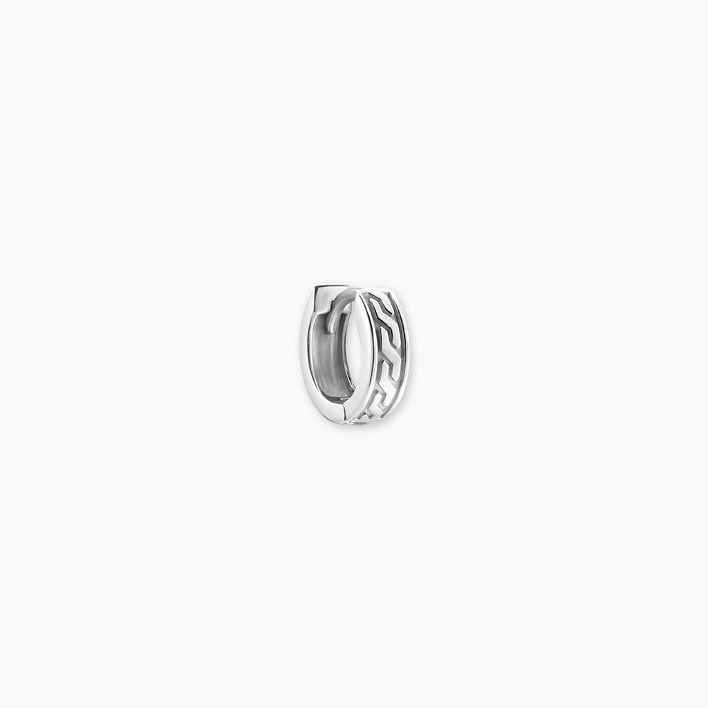 Cr&eacute;oles Anselmo Argent Blanc - Boucles d'oreilles cr&eacute;oles Homme | Histoire d&rsquo;Or