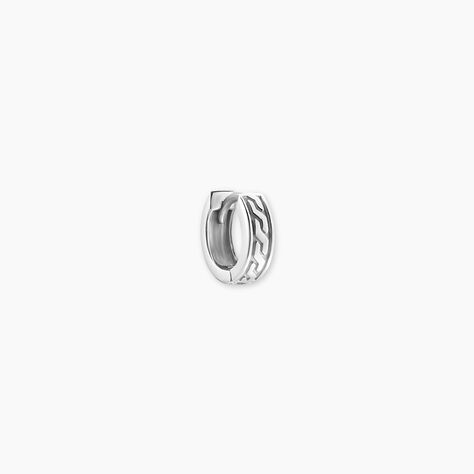 Cr&eacute;oles Anselmo Argent Blanc - Boucles d'oreilles cr&eacute;oles Homme | Histoire d&rsquo;Or