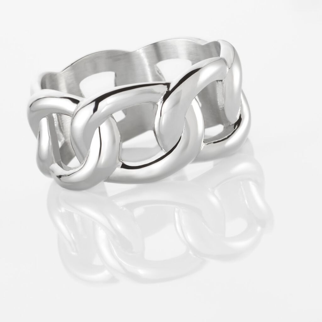 Bague Aissata Acier Blanc - Bagues fantaisie Femme | Histoire d’Or