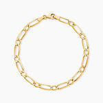 Bracelet Ophelio Maille Alternee 1/1 Or Jaune - Bracelets cha&icirc;ne Femme | Histoire d&rsquo;Or