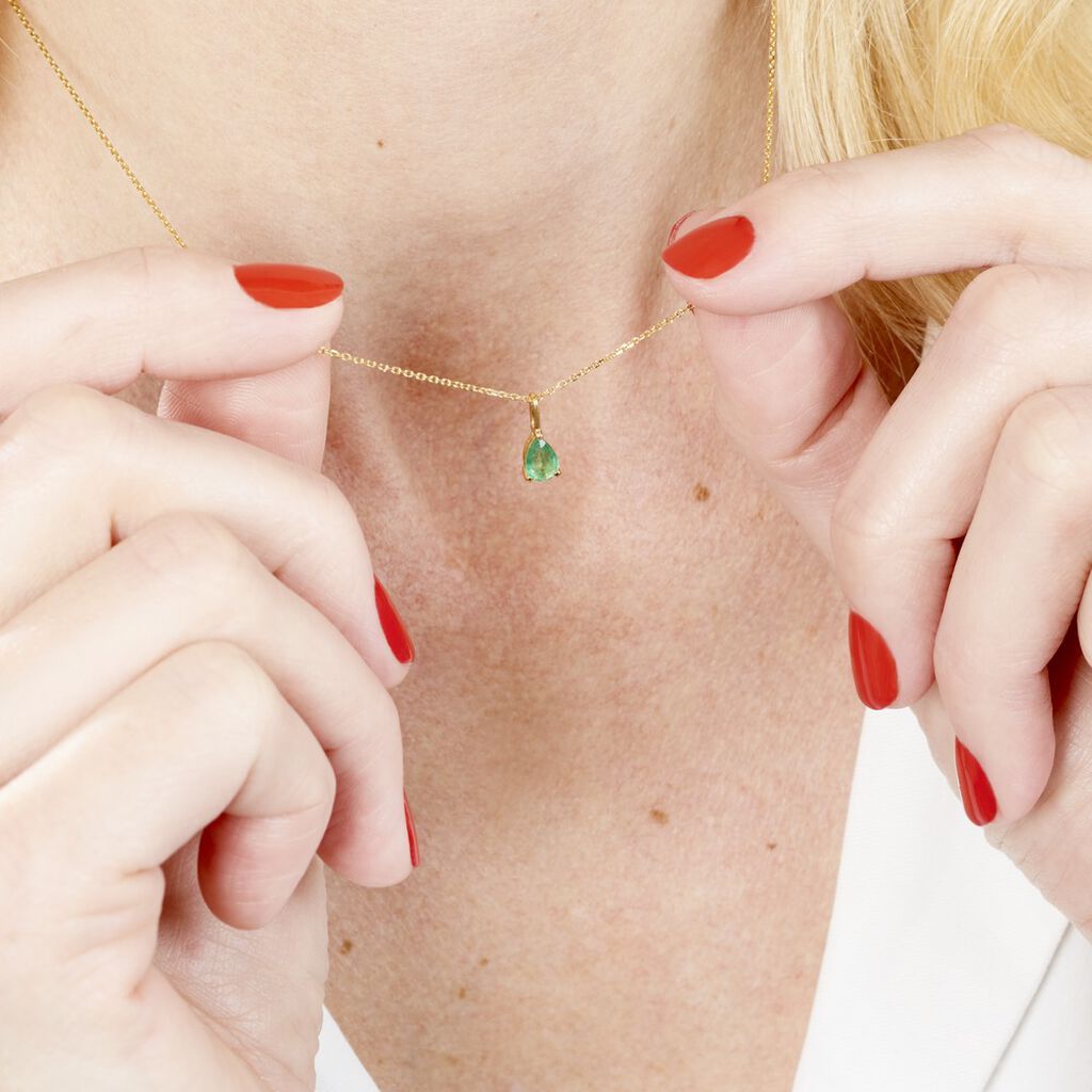 Collier Goutte Or Jaune Emeraude - Colliers Femme | Histoire d’Or