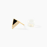 Boucles D'oreilles Puces Seymour Or Jaune Oxyde De Zirconium - Clous d'oreilles Femme | Histoire d&rsquo;Or